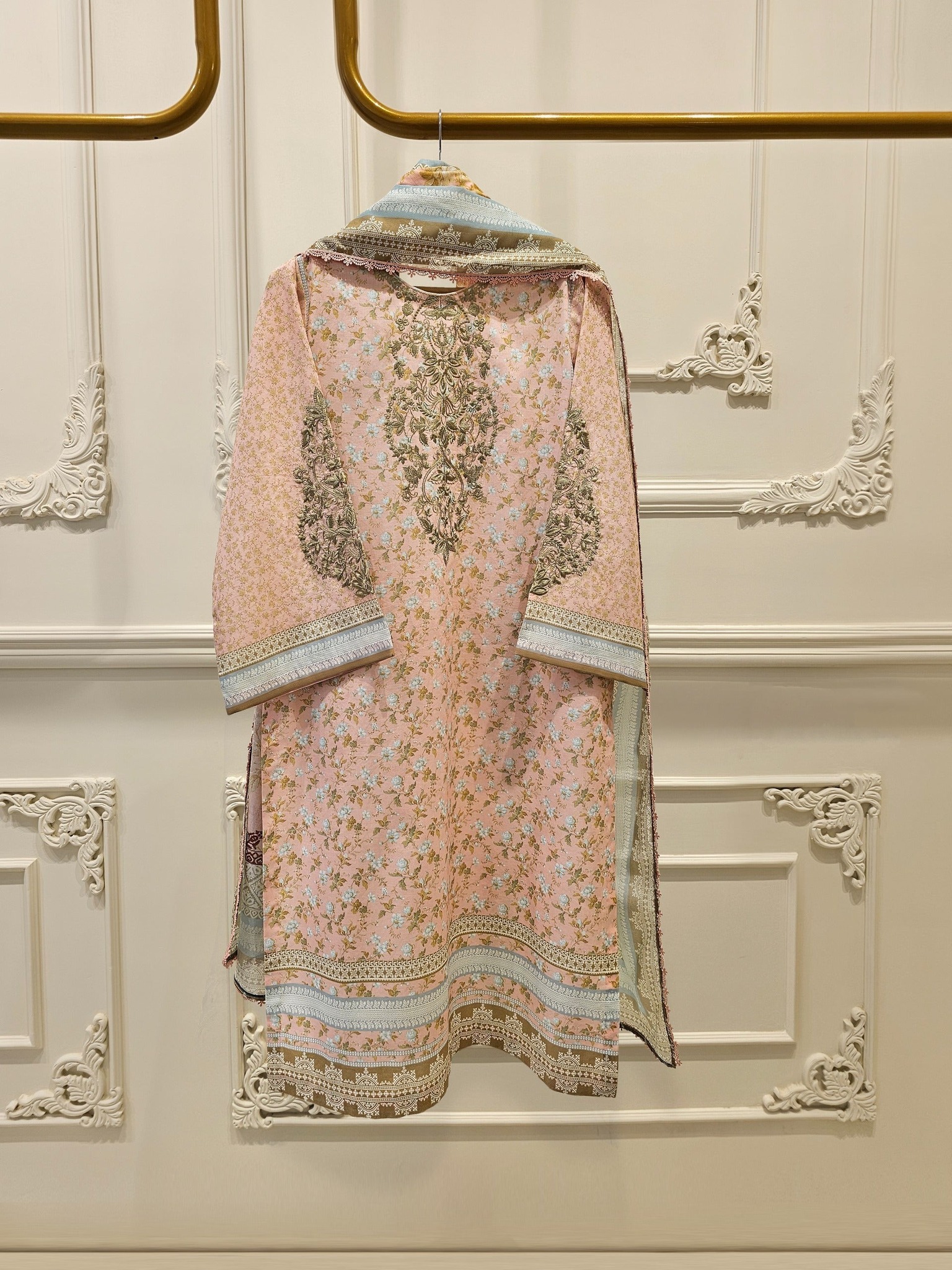 Aghanoor- 2 Piece - Embroidered Lawn Suit S111602